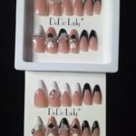 Almond 3D Press On Nails – Design 1