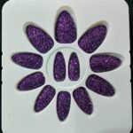 Almond Glitter Press On Nails – Reusable Medium Length Salon Quality 7