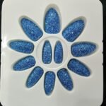Almond Glitter Press On Nails – Reusable Medium Length Salon Quality 9
