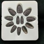 Almond Glitter Press On Nails – Reusable Medium Length Salon Quality 13