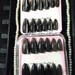 Almond Gel Chrome Press On Nails – Reusable Medium Length 4