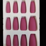 Coffin Solid Press On Nails – Pre-Glued & Reusable 8