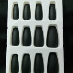 Coffin Solid Press On Nails – Pre-Glued & Reusable 6