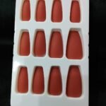 Coffin Solid Press On Nails – Pre-Glued & Reusable
