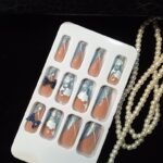 Coffin 3D Press On Nails -- Pre glued/Reusable 7
