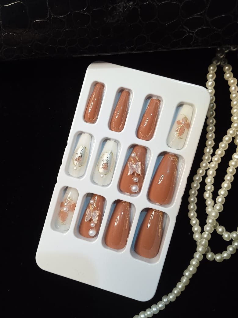 WhatsApp Image 2026-02-24 at 5.27.42 PM (1) Coffin 3D Press On Nails -- Pre glued/Reusable 4 - Image 1