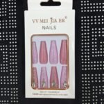 Coffin Fancy/Luxury Press On Nails – Trendy Reusable Nail Set 22