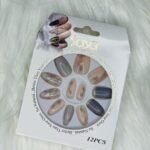 Almond Printed Press On Nails – Ready to Wear, Long-Lasting & Reusable 21