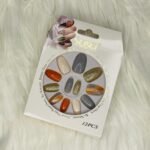 Almond Printed Press On Nails – Ready to Wear, Long-Lasting & Reusable 6