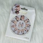 Almond Printed Press On Nails – Ready to Wear, Long-Lasting & Reusable 4