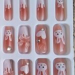 Coffin 3D Press On Nails -- Pre glued/Reusable 12