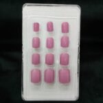 Short Solid Glossy Press On Nails – Solid Color Pre-Glued Nail Set 7
