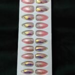 Fancy Rain Drop Press On Nails – Pre-Glued Easy Stick On Nails 15