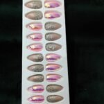 Fancy Rain Drop Press On Nails – Pre-Glued Easy Stick On Nails 9