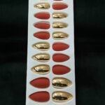 Fancy Rain Drop Press On Nails – Pre-Glued Easy Stick On Nails 29