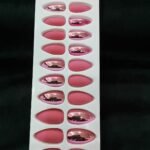 Fancy Rain Drop Press On Nails – Pre-Glued Easy Stick On Nails 26