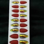 Fancy Rain Drop Press On Nails – Pre-Glued Easy Stick On Nails 24