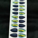 Fancy Rain Drop Press On Nails – Pre-Glued Easy Stick On Nails 22